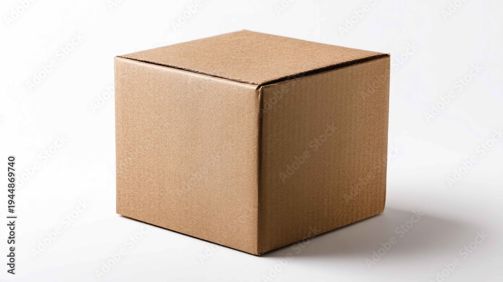 Fototapeta premium Blank Brown Cardboard Box for Packaging and Shipping Purposes
