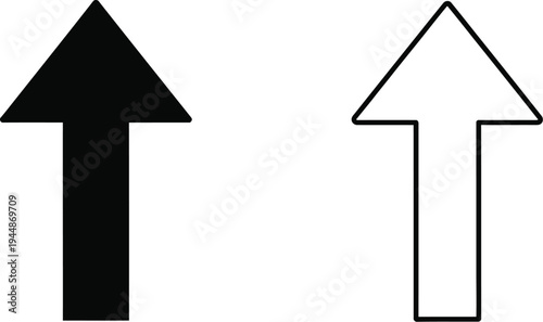 Upward arrows symbolizing growth and progress isolated on transparent background, Vector