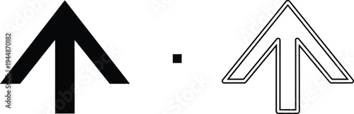 Upward arrows symbolizing growth and progress isolated on transparent background, Vector