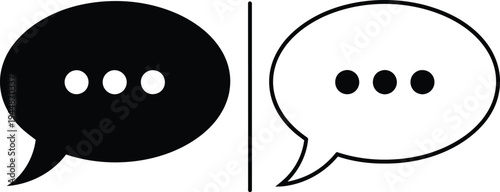 Chat bubbles communication speech isolated on transparent background, Vector