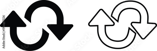 Recycling symbol icons isolated on transparent background, Vector