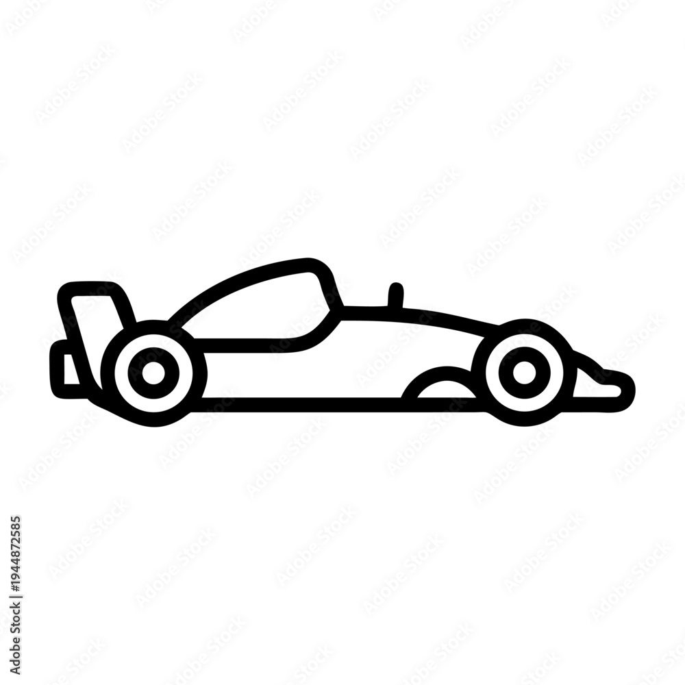 Obraz premium Vector racing car icon