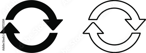 Recycling symbol icons isolated on transparent background, Vector
