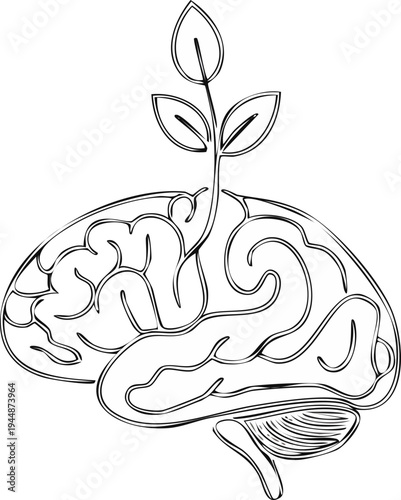 vector illustration of a brain