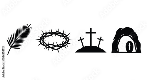 Christian religious symbols depicting suffering.