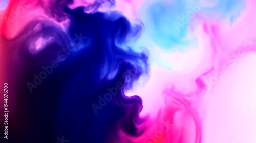 Abstract fluid art with swirling colors, gradients of pink, blue, and purple hues