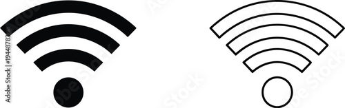 Wifi signal icons isolated on transparent background, Vector