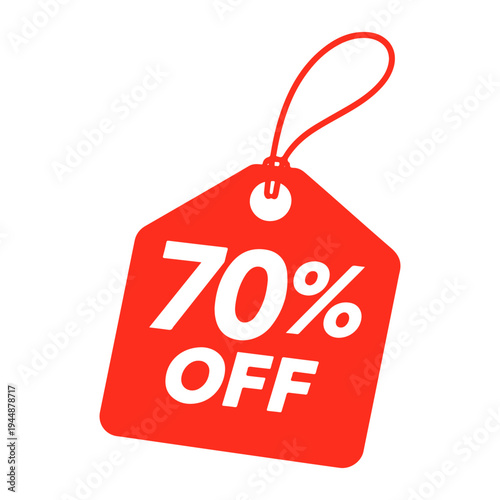 70% off price tag vector
Vector percentage discount sale on a white background