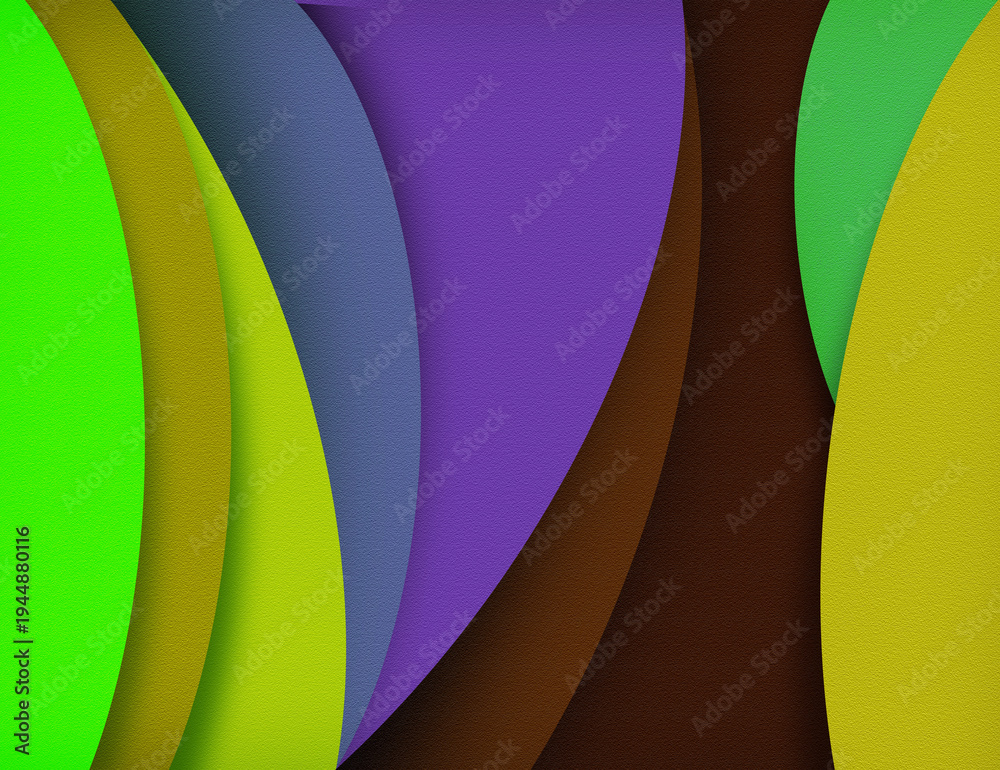 Obraz premium Vibrant colorful layered shapes in modern abstract design