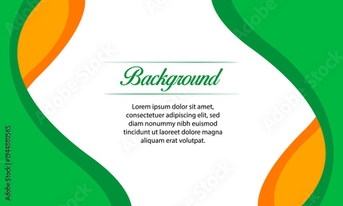 Elegant Green Curved Wave Business Background