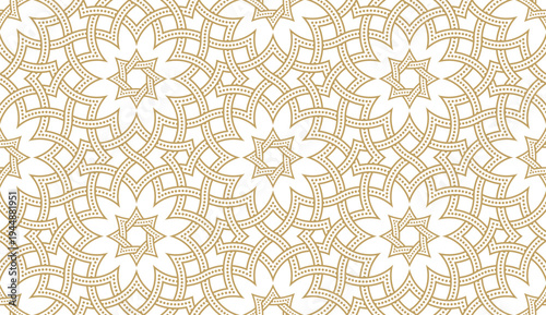 Seamless geometric pattern in authentic arabian style.
