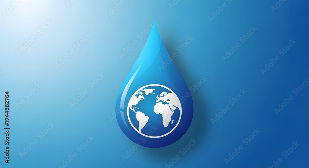 Obraz premium World water day conserve water preserve life on earth for future generations