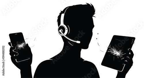 cracked smartphone and tablet screen customer service