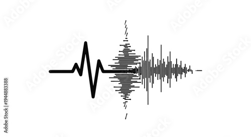 Sound wave pattern audio signal illustration
