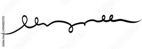 Thick organic cable swoosh with bold start and tapered end. Curvy flowing stroke suggests fast motion and is useful as dynamic divider, logo underline or abstract accent on posters.