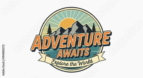 Adventure Awaits: Explore the world and embrace new horizons with this inviting graphic. The design captures the essence of exploration, the allure of distant landscapes.