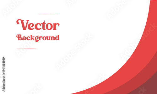 Modern White and Red Business Background with Three Red Curved Shapes
