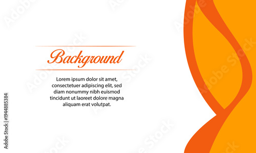 Stylish Orange Curved Wave Abstract Background