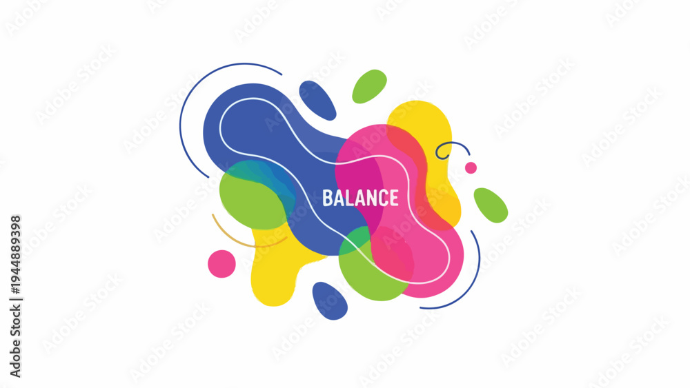 Fototapeta premium Colorful Balance Abstract Design Elements.