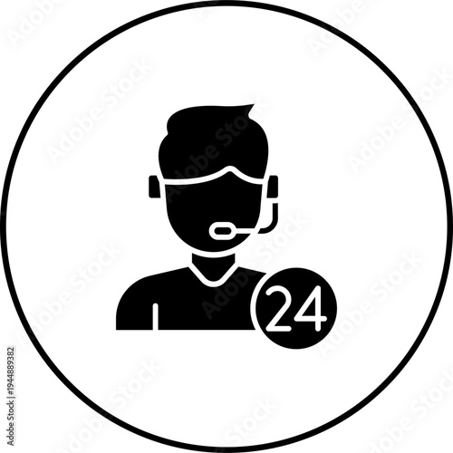 24 hours support Icon