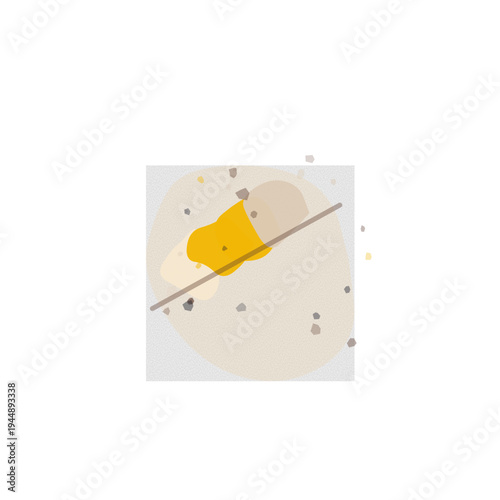 Tactile pastry flake compositions vector, textured cut paper SVG