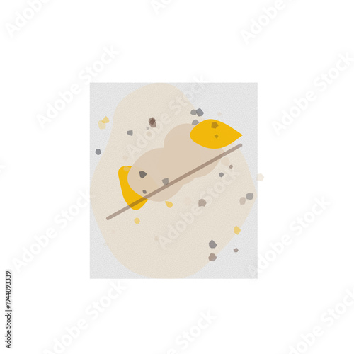 Tactile pastry flake compositions vector, textured cut paper SVG