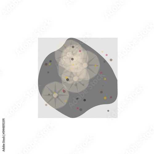 Tactile citrus slice clusters vector, textured cut paper SVG