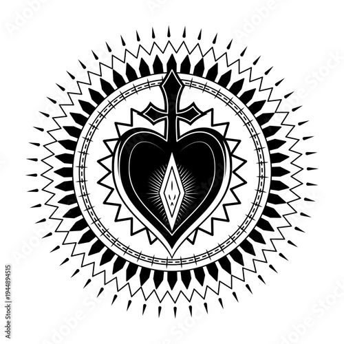 A vintage style illustration of heart donation