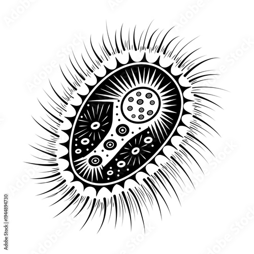 Filled style illustration depicting cell culture process