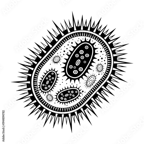 Filled style illustration depicting contamination concept