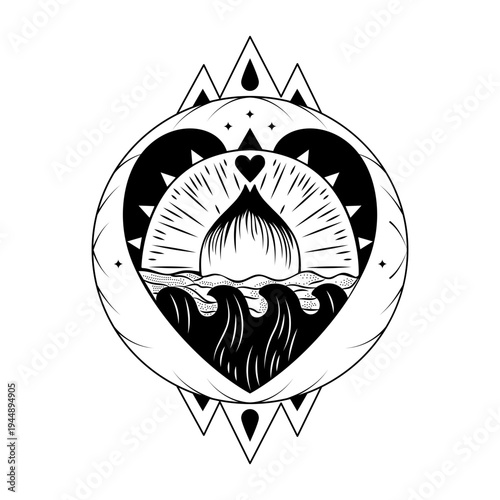 Glyph style illustration showing heartbeat 