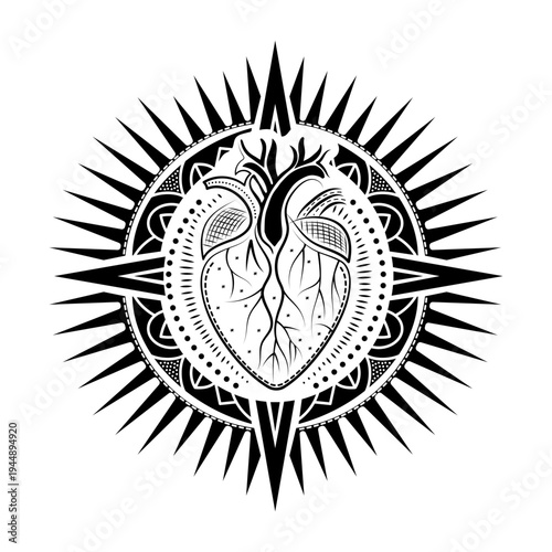 Glyph style illustration depicting hypertension condition