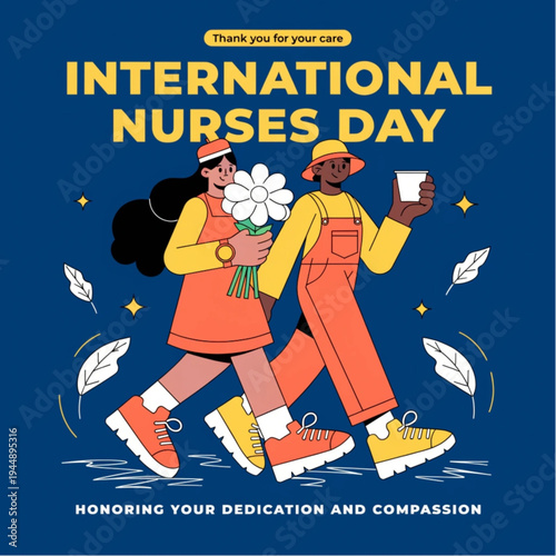 International Nurses Day Vector – Healthcare Workers Appreciation Illustration