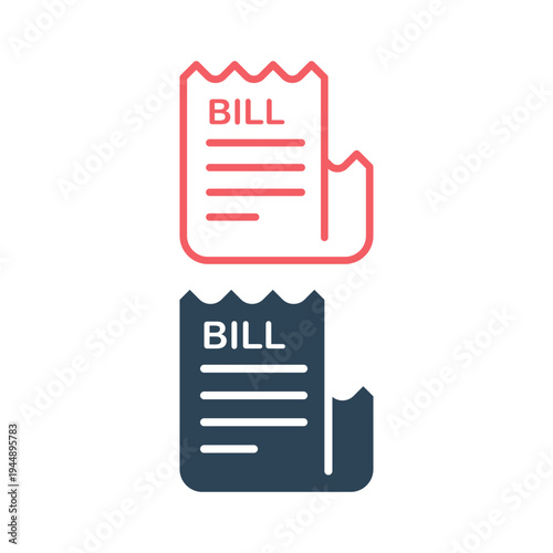 Invoice, bill icons set suitable for info graphics, websites and print media and interfaces.
