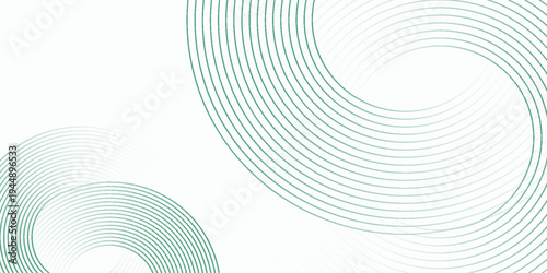 Abstract Green Curved Line Pattern on White Background with Minimal Modern Style. Modern creative trendy design in vector illustration