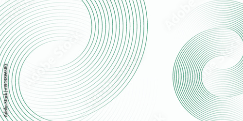 Abstract Green Curved Line Pattern on White Background with Minimal Modern Style. Modern creative trendy design in vector illustration