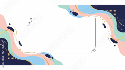 Geometric Shapes with Blank White Frame.