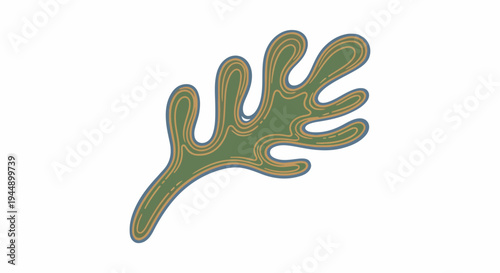 Green Hand with Fingers and Thumb.