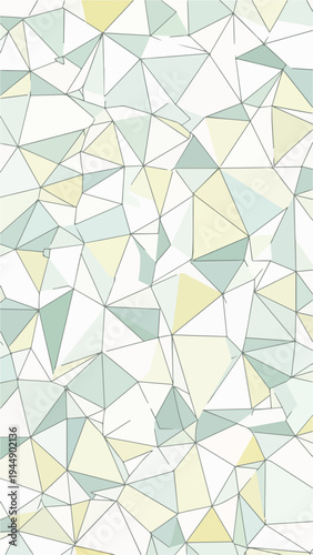 Geometric Pattern of Triangles in Pastel Colors.