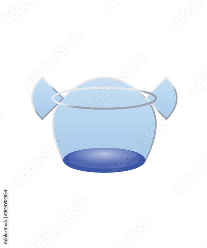 Contact lens care blue contact lens Vector