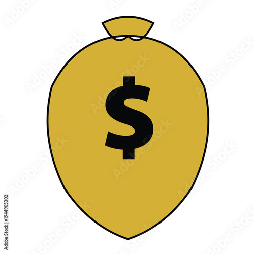 Money bag with dollar sign Vector