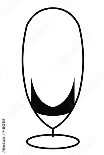 Wine glass silhouette illustration Vector