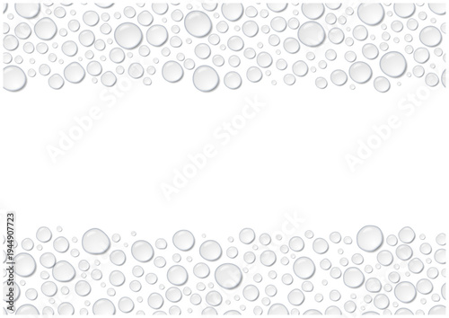 水滴の上下フレーム背景 雫の背景 コピースペース ベクター