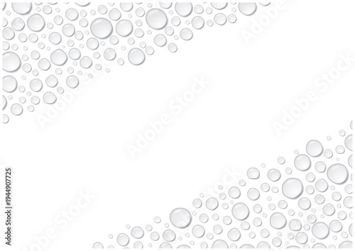 斜め水滴のフレーム背景 雫のデザインバックグラウンド