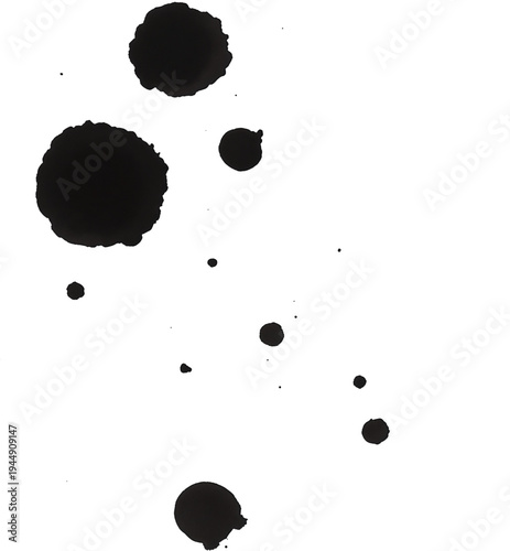 Foto Black Ink Spots Abstract Background