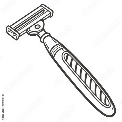 Black and white of a razor shaver shaving grooming