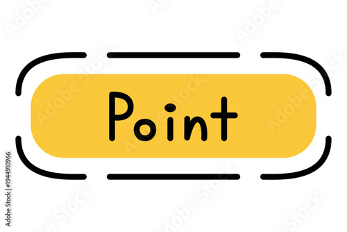 かわいい枠とポイントの手描き風素材