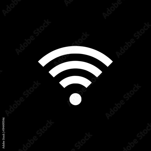 Minimal black glyph icon of a window with horizontal blinds partially closed, beside it a small remote control emitting wireless signal waves, flat vector style, solid black shapes on white background