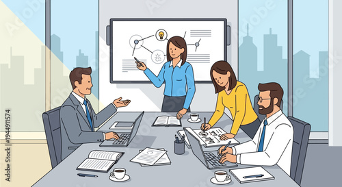 Business Team Meeting Presentation Discussion Planning.