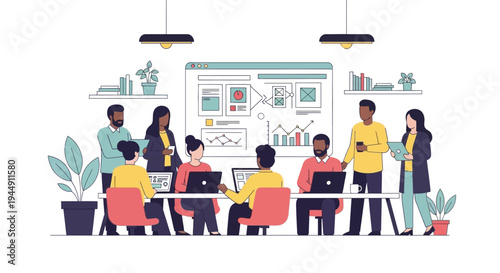 Team Working Together on Project.